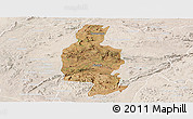 Satellite Panoramic Map of Bindura, lighten