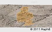 Satellite Panoramic Map of Bindura, semi-desaturated