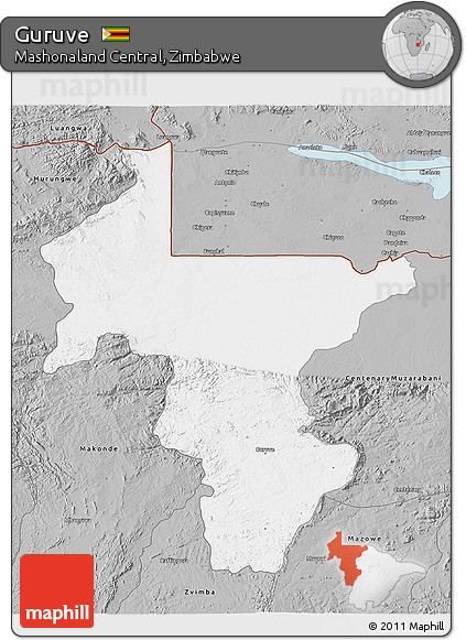 Gray 3D Map of Guruve