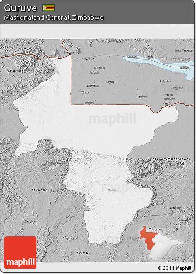 Gray 3D Map of Guruve