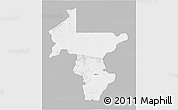 Gray 3D Map of Guruve, single color outside
