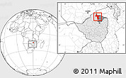 Blank Location Map of Guruve, highlighted country, highlighted parent region, within the entire country