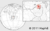 Blank Location Map of Guruve, highlighted parent region, within the entire country