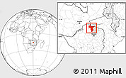 Blank Location Map of Guruve, highlighted parent region