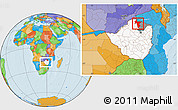 Political Location Map of Guruve, highlighted country, highlighted parent region, within the entire country