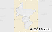 Classic Style Map of Guruve, single color outside