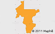 Political Simple Map of Guruve, cropped outside