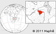 Blank Location Map of Mashonaland Central