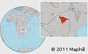Gray Location Map of Mashonaland Central