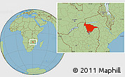 Savanna Style Location Map of Mashonaland Central