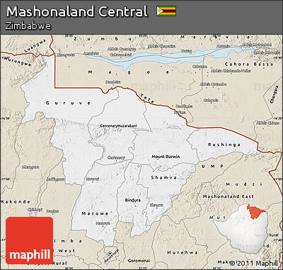 Classic Style Map of Mashonaland Central