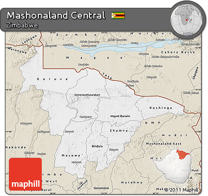 Classic Style Map of Mashonaland Central
