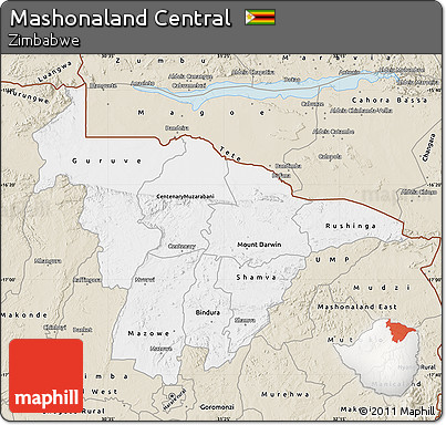 Classic Style Map of Mashonaland Central