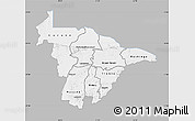 Gray Map of Mashonaland Central, single color outside