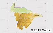 Physical Map of Mashonaland Central, cropped outside