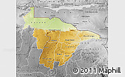 Physical Map of Mashonaland Central, desaturated