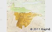 Physical Map of Mashonaland Central, lighten