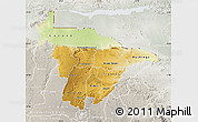 Physical Map of Mashonaland Central, lighten, semi-desaturated