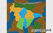 Political Map of Mashonaland Central, darken