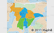 Political Map of Mashonaland Central, lighten