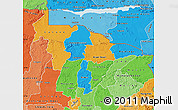 Political Map of Mashonaland Central, political shades outside