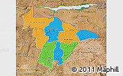 Political Map of Mashonaland Central, satellite outside