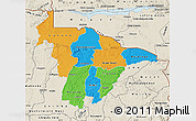 Political Map of Mashonaland Central, shaded relief outside