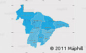 Political Shades Map of Mashonaland Central, cropped outside