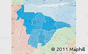 Political Shades Map of Mashonaland Central, lighten