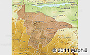 Satellite Map of Mashonaland Central, physical outside
