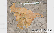 Satellite Map of Mashonaland Central, semi-desaturated