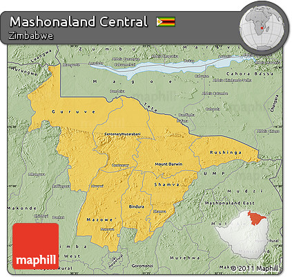 Savanna Style Map of Mashonaland Central