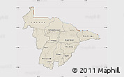 Shaded Relief Map of Mashonaland Central, cropped outside