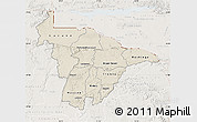 Shaded Relief Map of Mashonaland Central, lighten