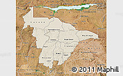 Shaded Relief Map of Mashonaland Central, satellite outside