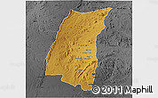 Physical 3D Map of Mazowe, darken, desaturated