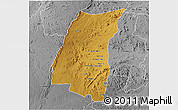 Physical 3D Map of Mazowe, desaturated