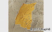 Physical 3D Map of Mazowe, semi-desaturated