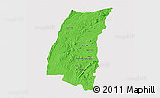 Political 3D Map of Mazowe, cropped outside