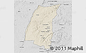 Shaded Relief 3D Map of Mazowe, desaturated