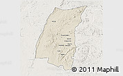 Shaded Relief 3D Map of Mazowe, lighten
