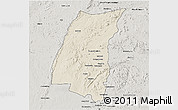 Shaded Relief 3D Map of Mazowe, semi-desaturated