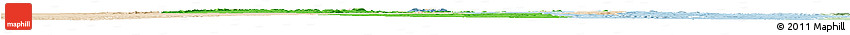 Political Horizon Map of Mazowe, lighten