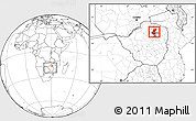 Blank Location Map of Mazowe, within the entire country