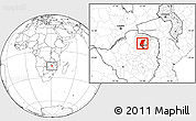 Blank Location Map of Mazowe, highlighted parent region