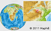 Physical Location Map of Mazowe, highlighted parent region