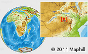 Physical Location Map of Mazowe