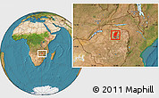 Satellite Location Map of Mazowe