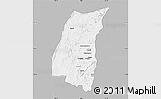 Gray Map of Mazowe, single color outside
