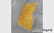 Physical Map of Mazowe, desaturated
